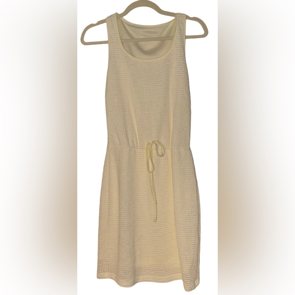 Cream Sleeveless Knit Dress